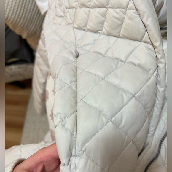 Eddie Bauer 2019 Alpendown Parka White Long Hooded Women's Size Small - Picture 15 of 16